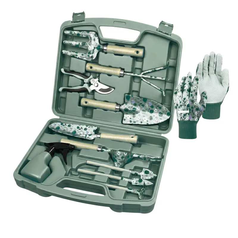 12-Piece Premium Garden Tool Kit with Durable Carry Case for Lawn and Landscape Tasks 2