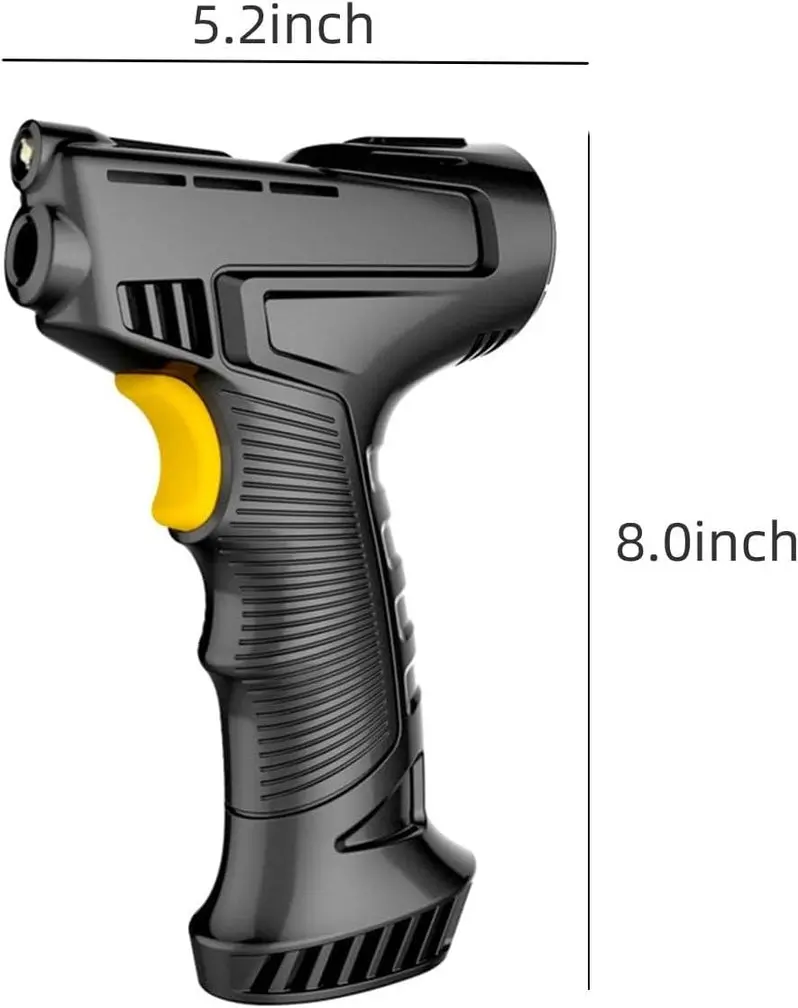 12V Portable Tire Inflator with Built-In Emergency LED Flashlight