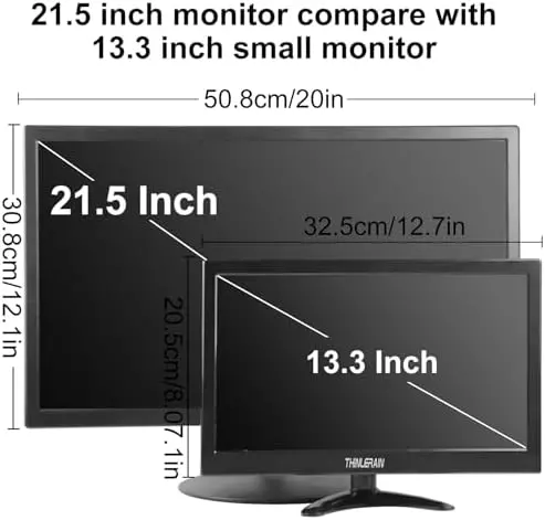 13.3-Inch Mini LED Monitor – 1366x768 Resolution with HDMI/VGA/AV/BNC/USB Inputs & Built-in Speaker 2