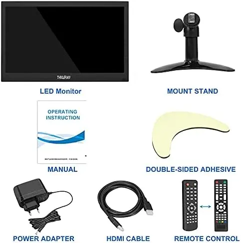 13.3-Inch Mini LED Monitor – 1366x768 Resolution with HDMI/VGA/AV/BNC/USB Inputs & Built-in Speaker