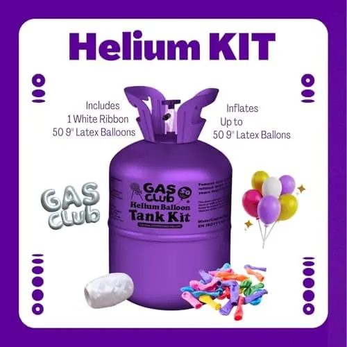 13-Liter Portable Helium Tank – Inflates Up to 50 Latex Balloons for Home Events 2