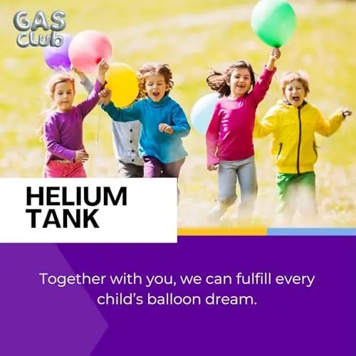 13-Liter Portable Helium Tank – Inflates Up to 50 Latex Balloons for Home Events
