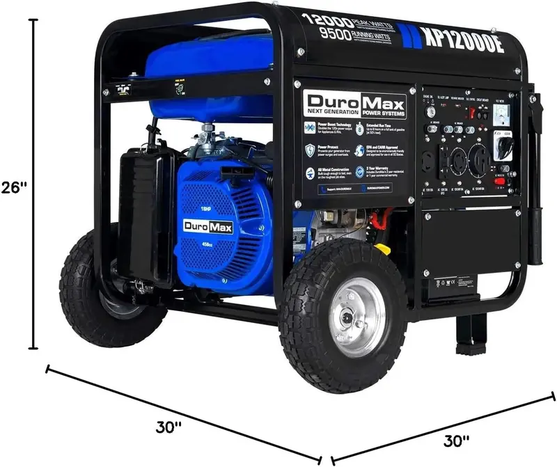 13,000-Watt Dual-Fuel Portable Generator – Gasoline or Propane, Electric Start, Whole-House Emergency Power 2