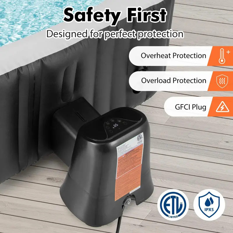 1350W SPA Control Center for Inflatable Hot Tubs – Heating, Filtration & Bubble System