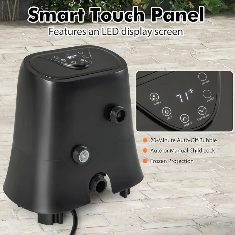 1350W SPA Control Center for Inflatable Hot Tubs – Heating, Filtration & Bubble System