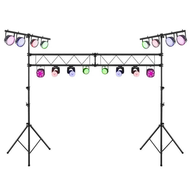 14-Foot DJ Light Truss System — 32-Channel Lighting Rig with 220-LB Load Capacity