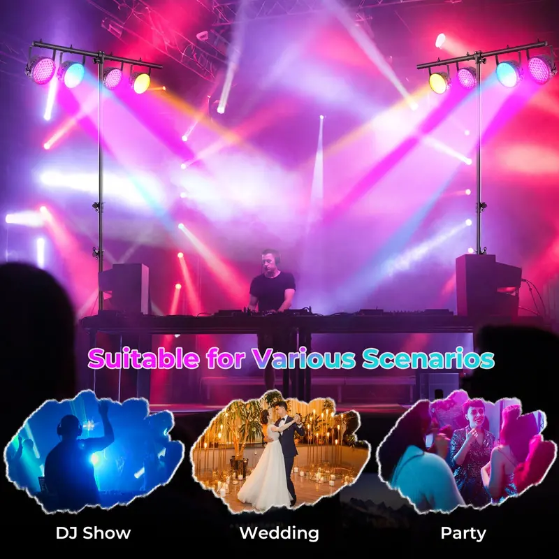 14-Foot DJ Light Truss System — 32-Channel Lighting Rig with 220-LB Load Capacity 2