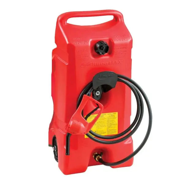 14-Gallon Portable Gas Fuel Tank with Integrated Pump – 2-Pack, Red