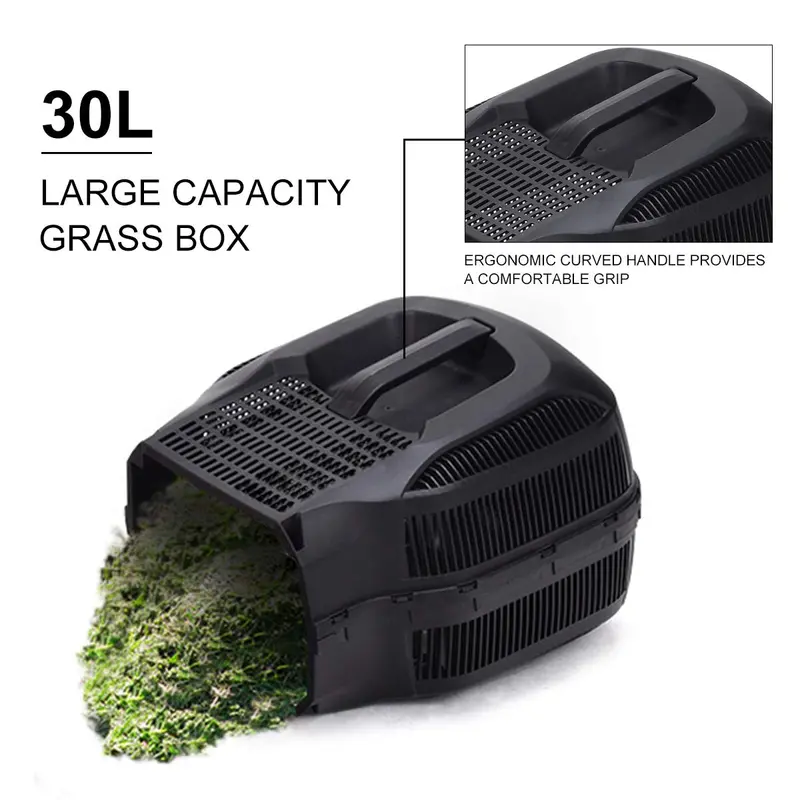 14-Inch Corded Electric Lawn Mower – 12-Amp Push Mower with Grass Bag & Foldable Handle