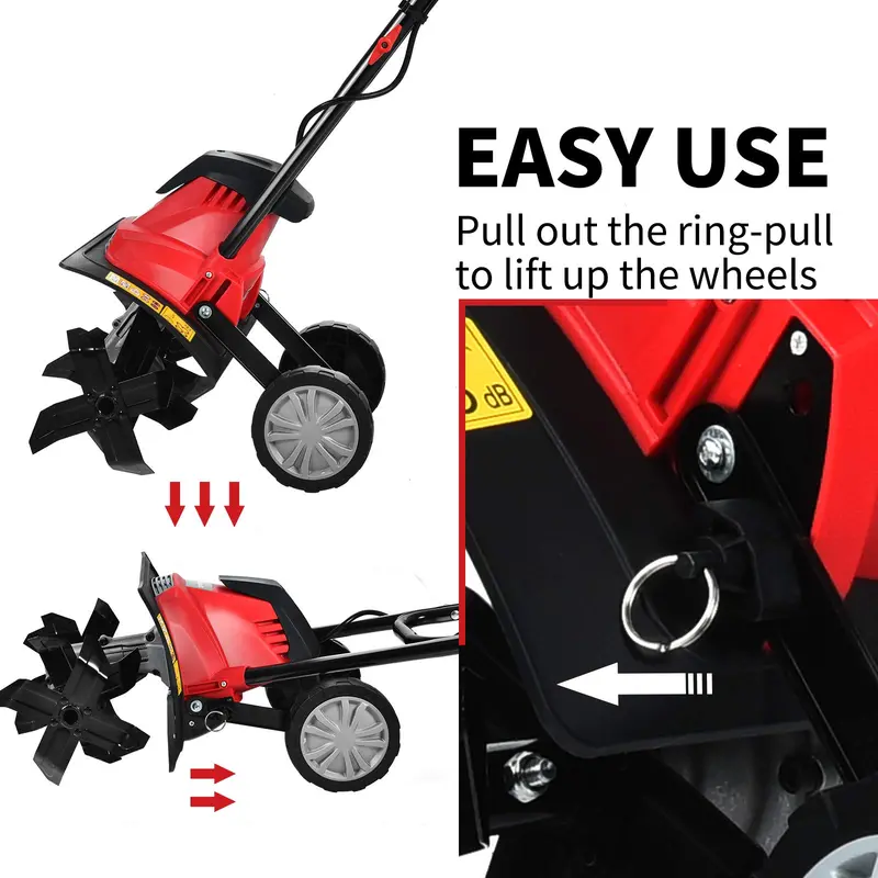 14-Inch Corded Electric Tiller – 10 Amp Dual-Purpose Cultivator with 9-Inch Depth