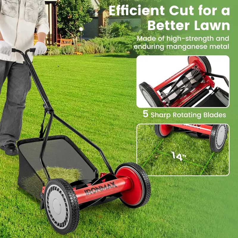 14-Inch Cordless Walk-Behind Grass Trimmer – 5-Blade Precision Cutting System 2