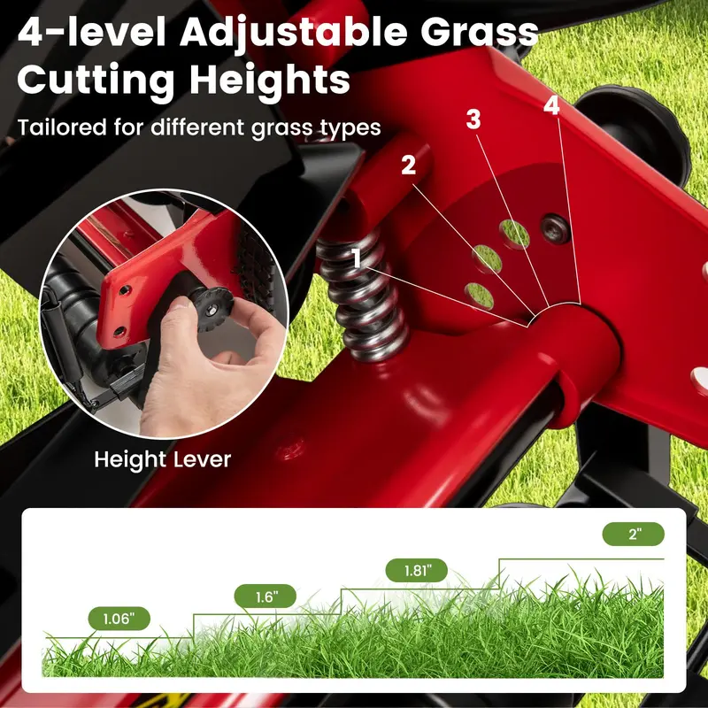 14-Inch Cordless Walk-Behind Grass Trimmer – 5-Blade Precision Cutting System