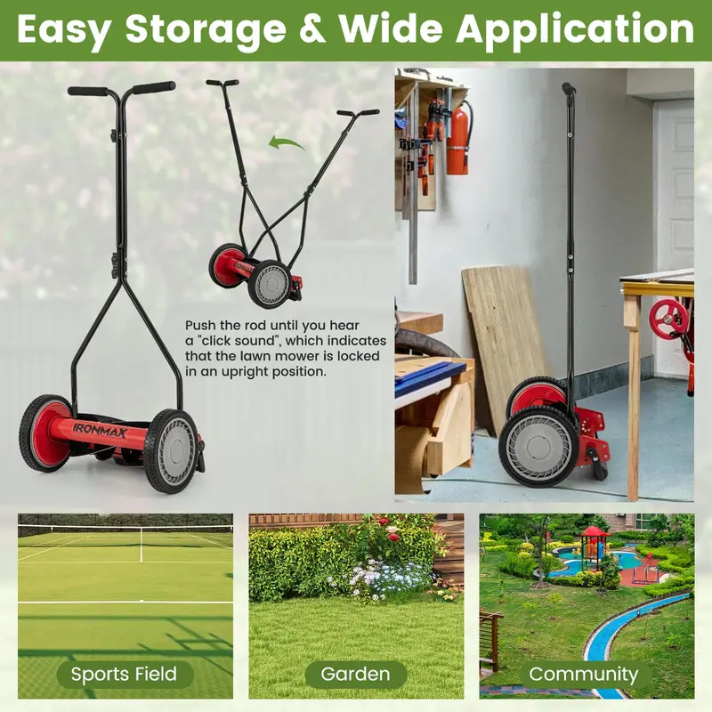 14-Inch Cordless Walk-Behind Grass Trimmer – 5-Blade Precision Cutting System