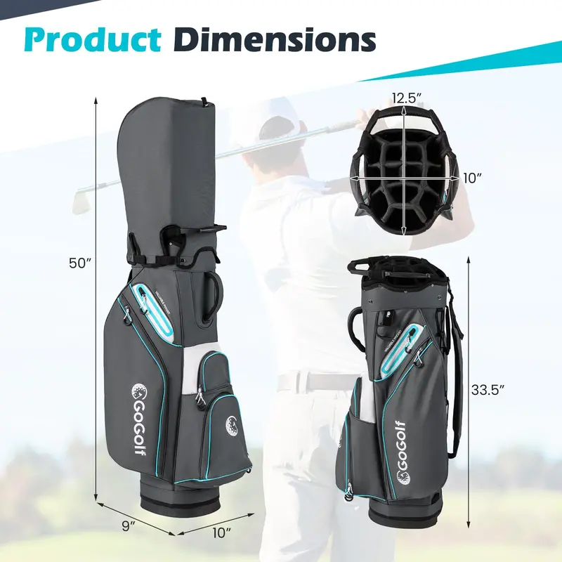 14-Way Divider Portable Golf Bag – Lightweight Carry Solution for Men and Women