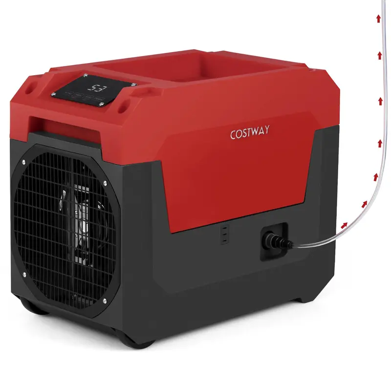 140-Pint Portable Industrial Dehumidifier – Pump-Enabled Unit for High-Moisture Basements