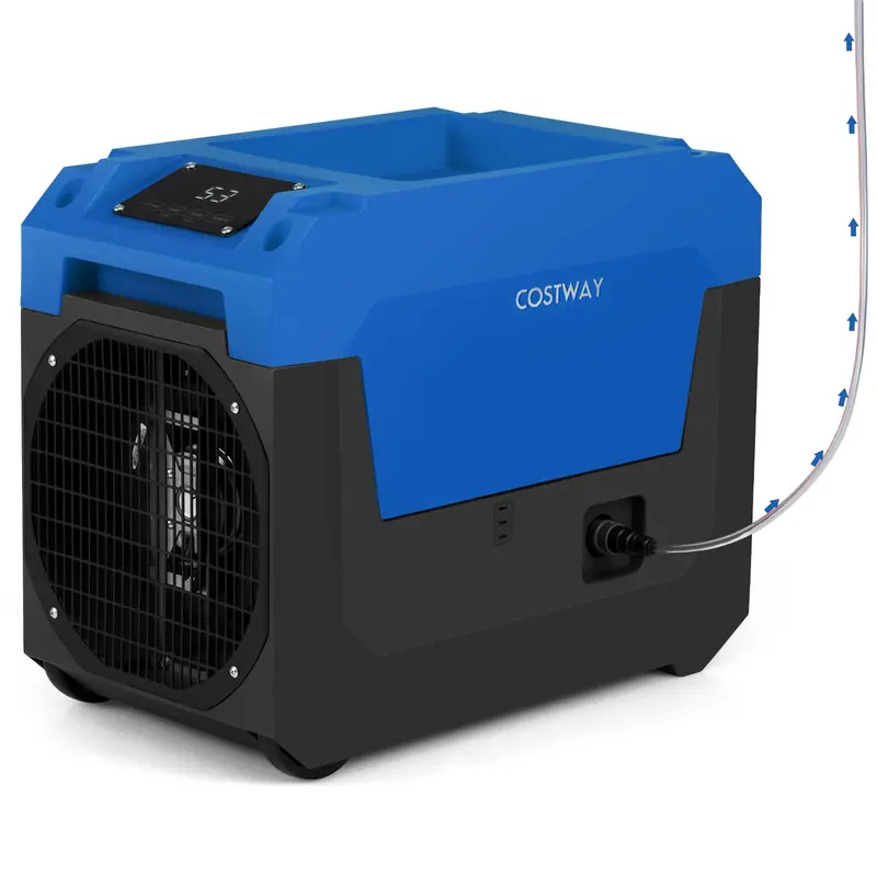 140-Pint Portable Industrial Dehumidifier – Pump-Enabled Unit for High-Moisture Basements