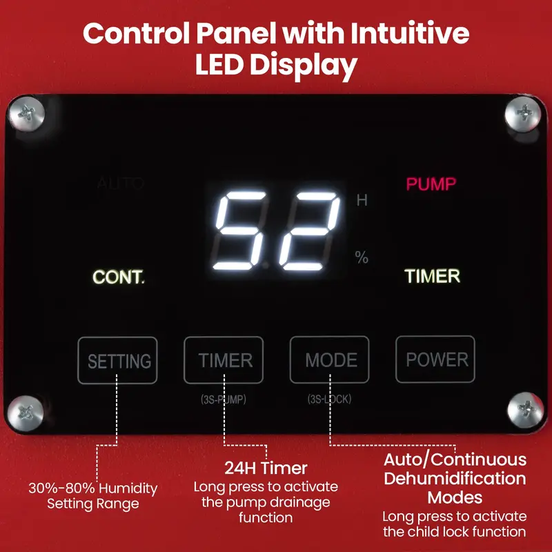 140-Pint Portable Industrial Dehumidifier – Pump-Enabled Unit for High-Moisture Basements
