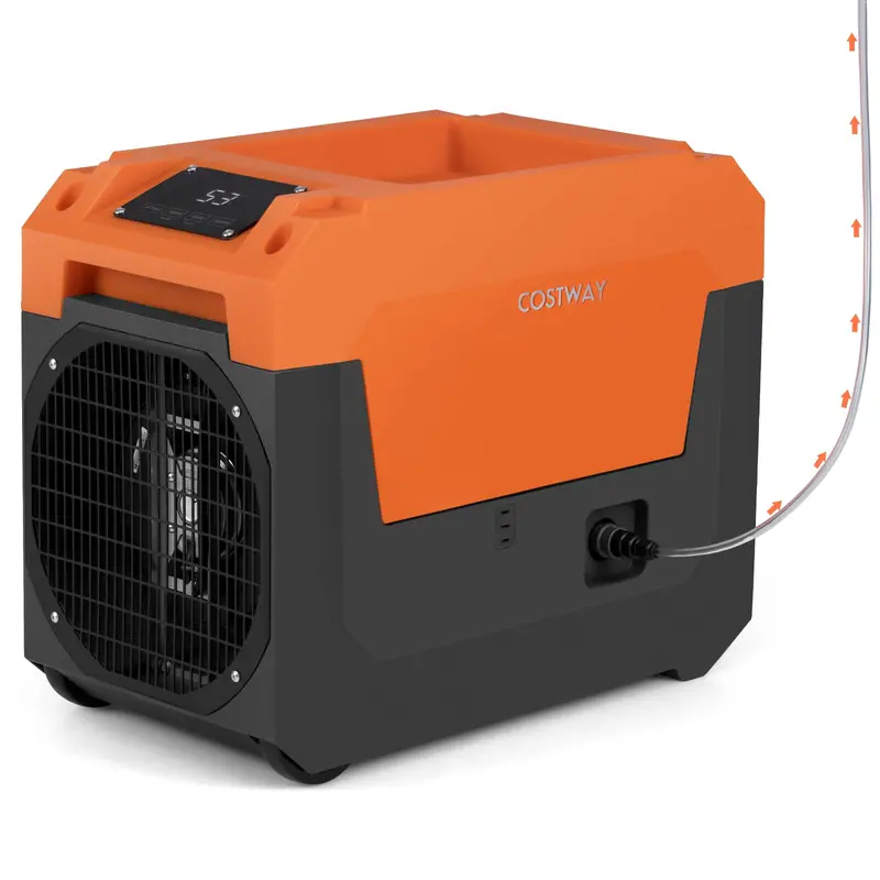 140-Pint Portable Industrial Dehumidifier – Pump-Enabled Unit for High-Moisture Basements