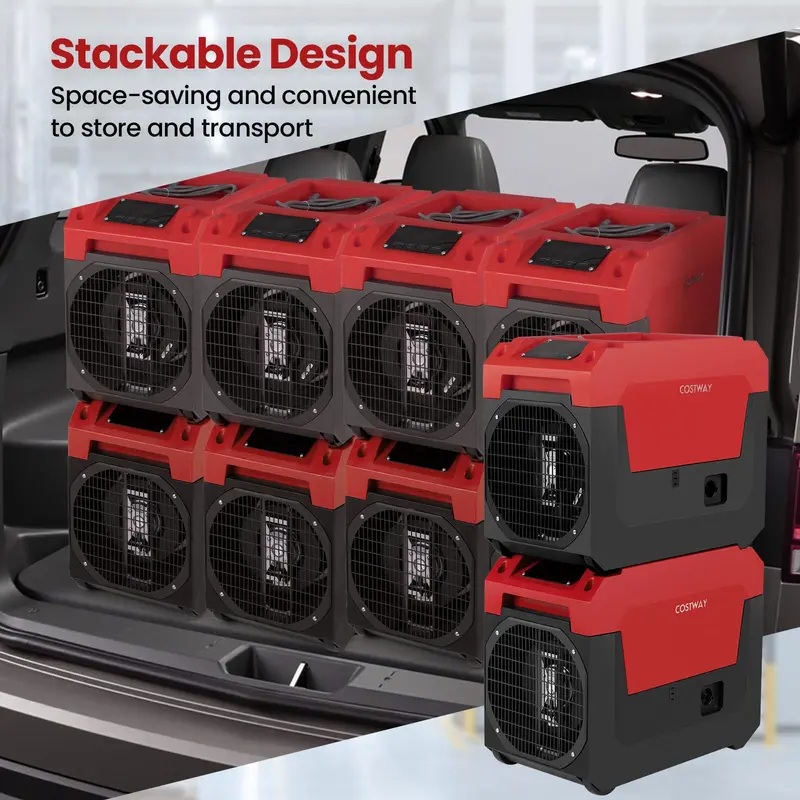 140-Pint Portable Industrial Dehumidifier – Pump-Enabled Unit for High-Moisture Basements