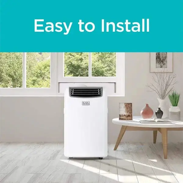 14,000 BTU Portable Air Conditioner with Heating Function and Remote Control – White