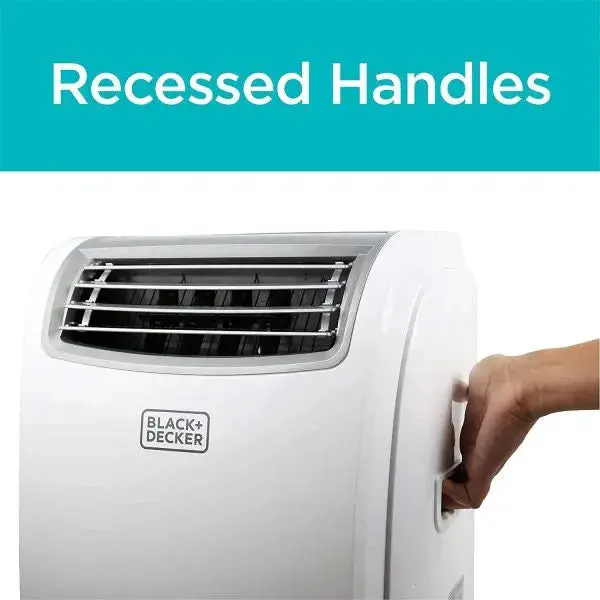14,000 BTU Portable Air Conditioner with Heating Function and Remote Control – White