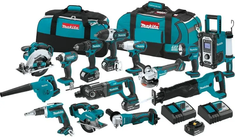 15-Piece Cordless Power Tool Combo Kit with Fast-Charging Battery & Charger