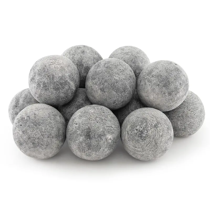 15-Piece Set of Ceramic Fiber Fire Balls – Heat-Resistant Decorative Fireplace Elements