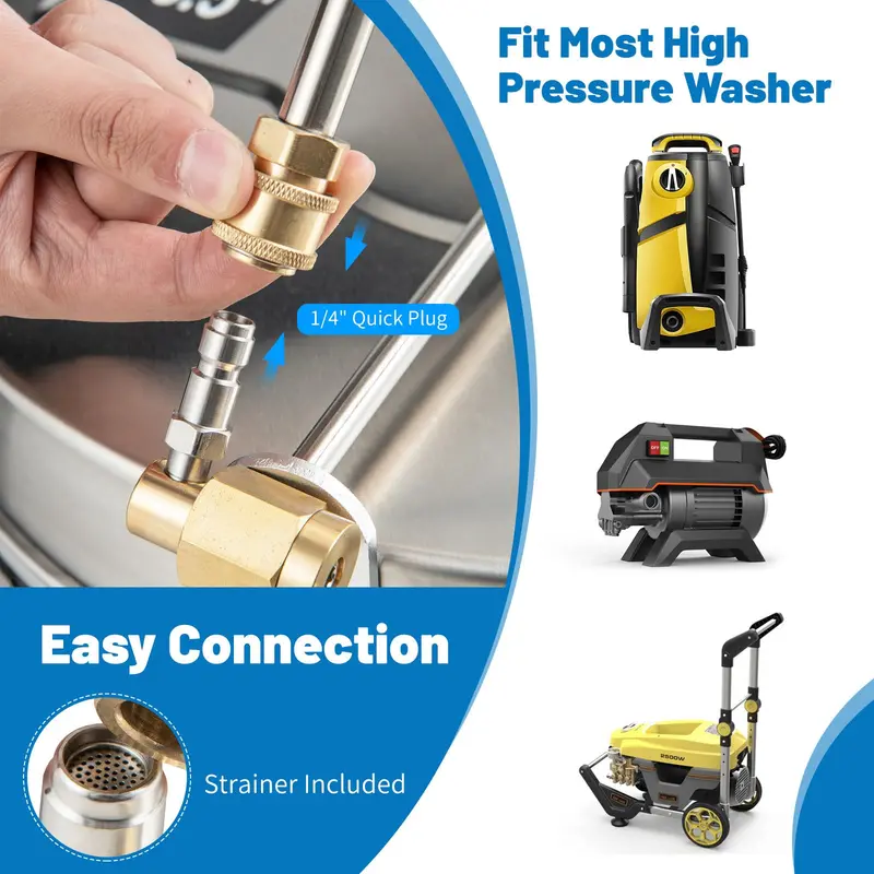 16.5-Inch Pressure Washer Surface Cleaner Attachment for Driveways, Decks & Undercarriage Cleaning
