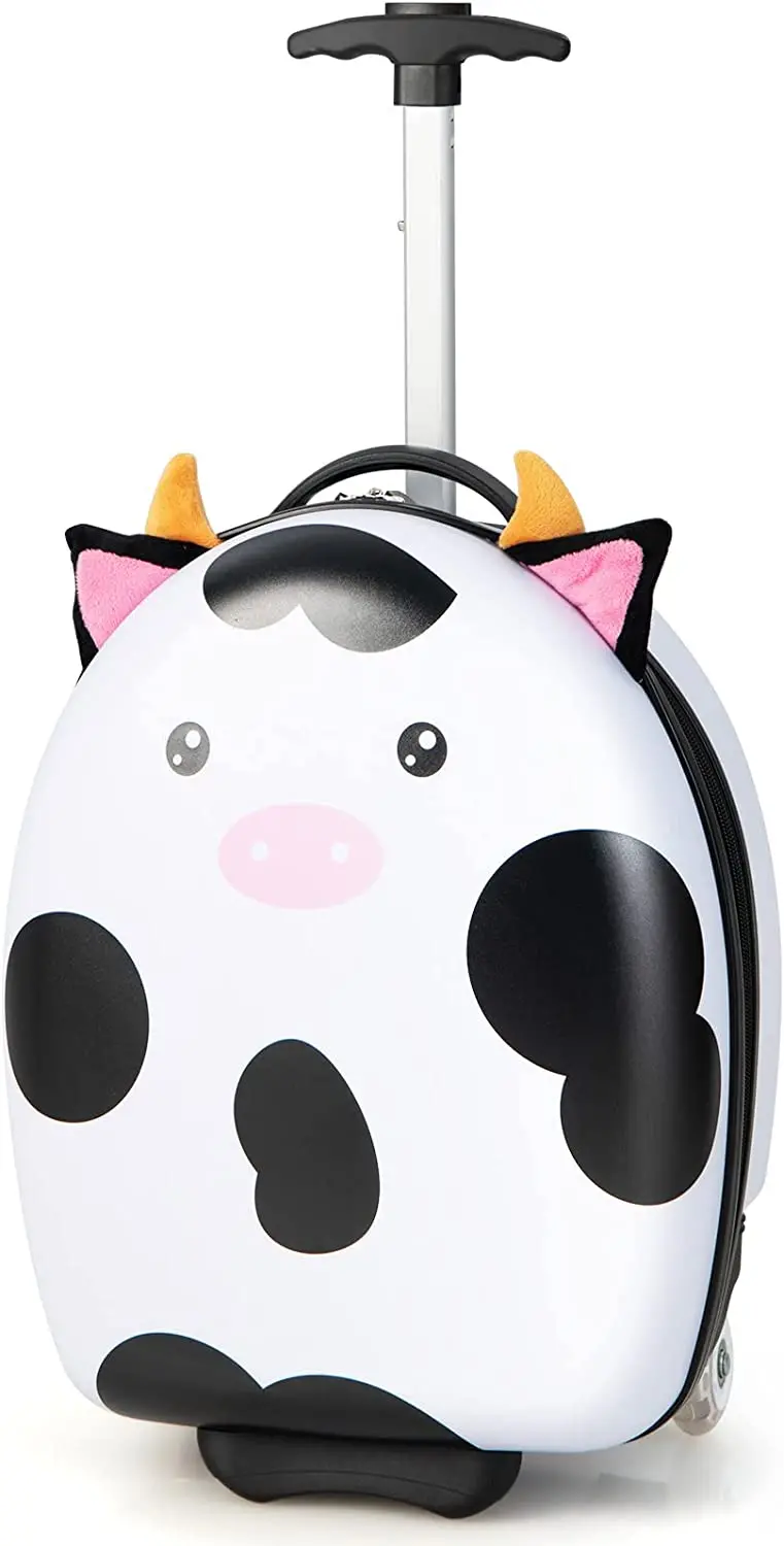 16-Inch Kids Carry-On Luggage with LED Light-Up Wheels & Waterproof Hard Shell