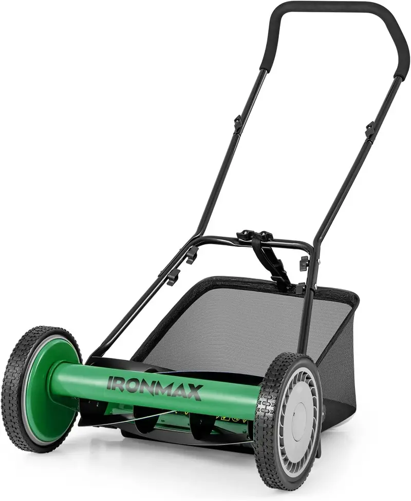 16-Inch Manual Push Reel Lawn Mower – Eco-Friendly Yard Cutting Tool