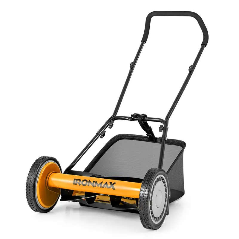 16-Inch Manual Push Reel Lawn Mower – Eco-Friendly Yard Cutting Tool