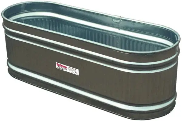 169-Gallon Galvanized Round-End Livestock or Water Storage Tank