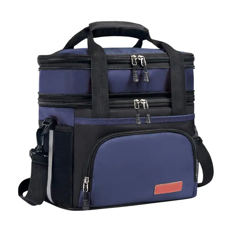 16L Dual-Compartment Insulated Lunch Bag with Adjustable Shoulder Strap 2