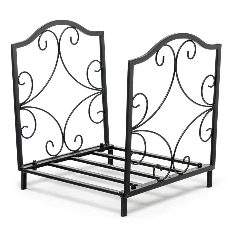 17-Inch Decorative Firewood Rack – Indoor/Outdoor Log Carrier with Elegant Design 2