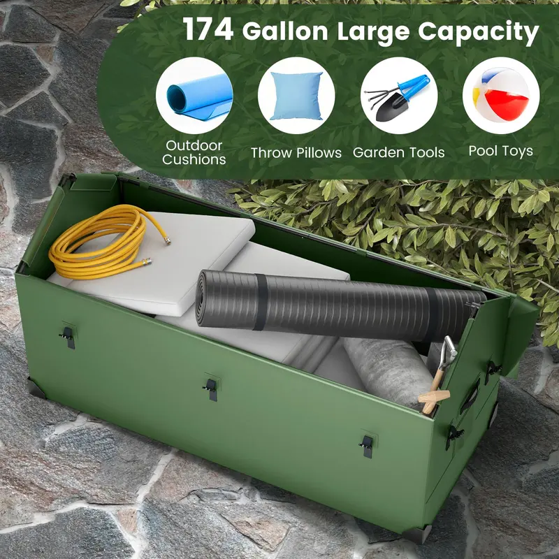 174-Gallon All-Weather Outdoor Storage Box with Ergonomic Carry Handles 2