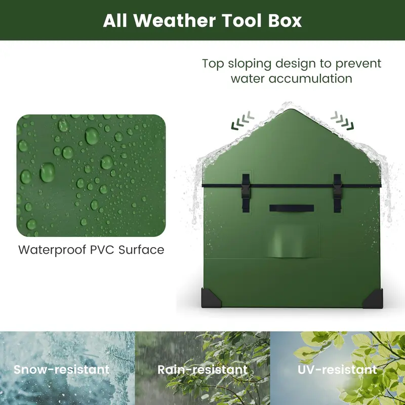 174-Gallon All-Weather Outdoor Storage Box with Ergonomic Carry Handles