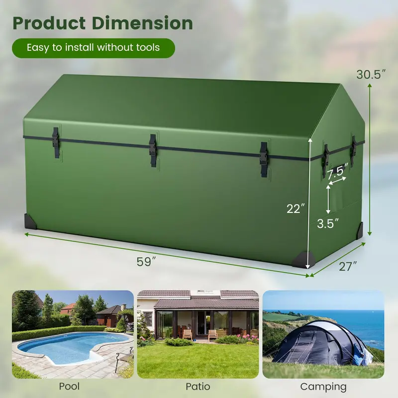 174-Gallon All-Weather Outdoor Storage Box with Ergonomic Carry Handles
