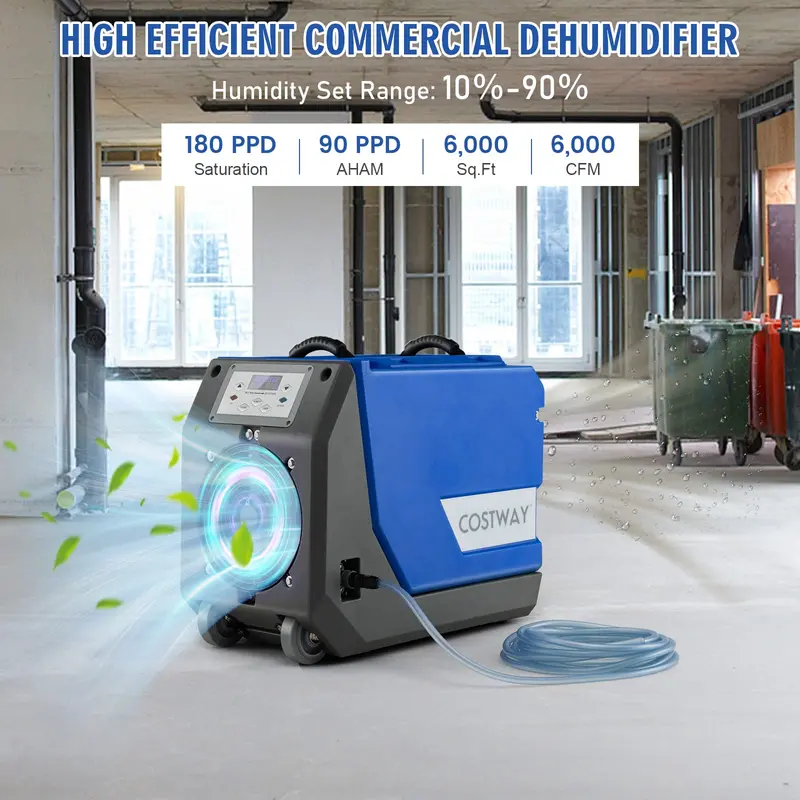 180-PPD Commercial-Grade Dehumidifier for Basements, Warehouses & Large Facilities 2