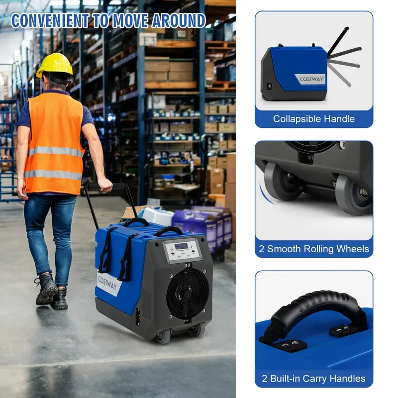 180-PPD Commercial-Grade Dehumidifier for Basements, Warehouses & Large Facilities