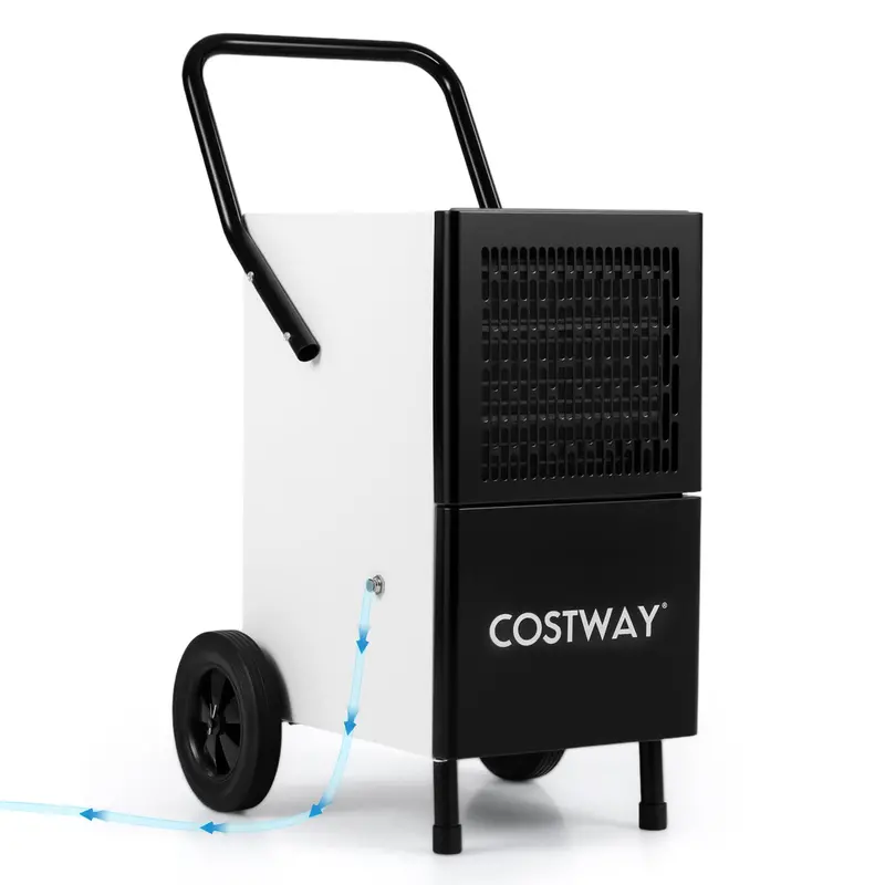 189-Pint Industrial Dehumidifier Featuring Drain Pump, 3.3-Foot Hose & Casters