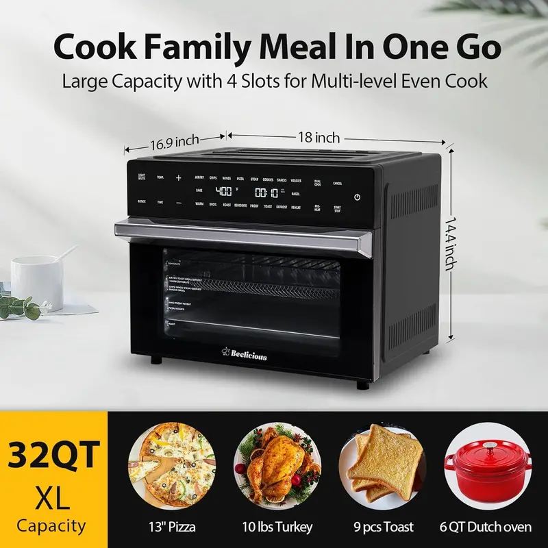 19-in-1 Extra-Large Air Fryer Oven Combo – Versatile Countertop Cooking Appliance