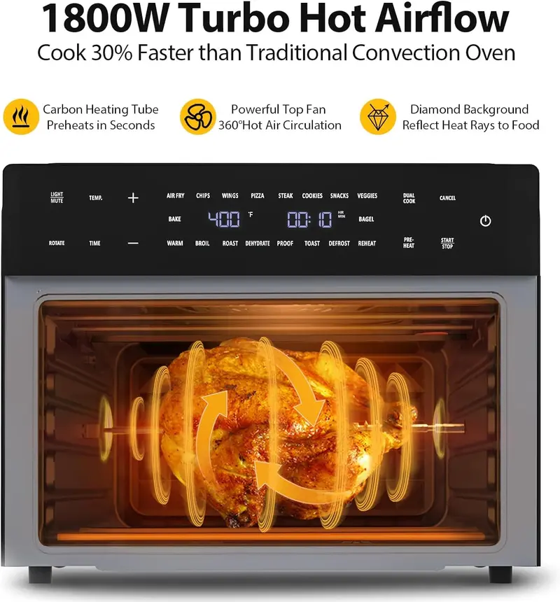 19-in-1 Extra-Large Air Fryer Oven Combo – Versatile Countertop Cooking Appliance