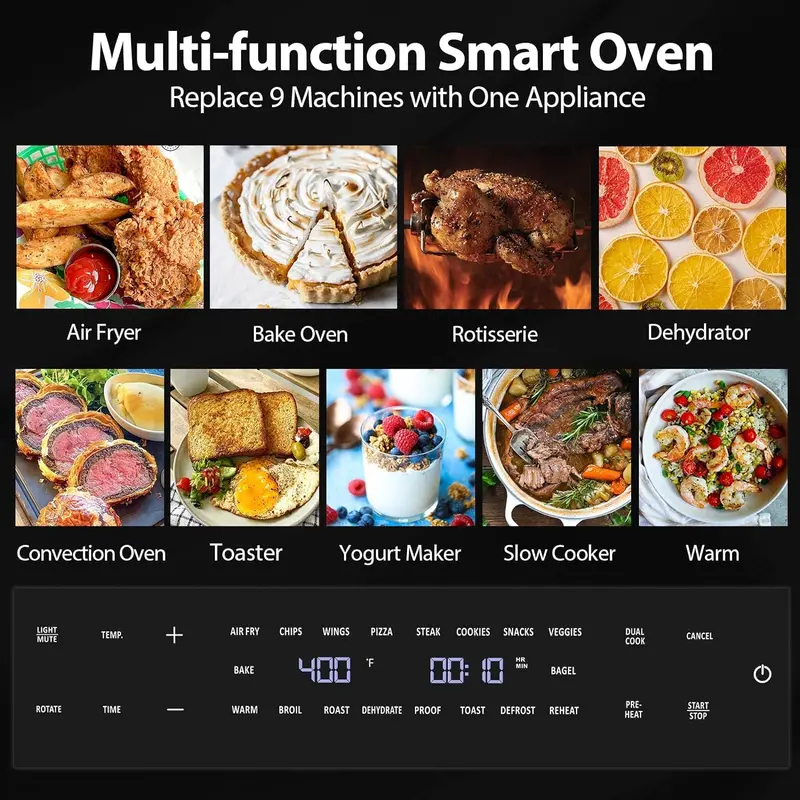 19-in-1 Extra-Large Air Fryer Oven Combo – Versatile Countertop Cooking Appliance