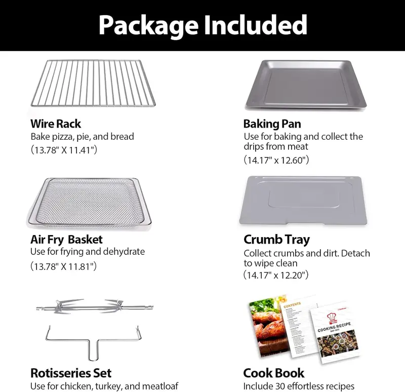 19-in-1 Extra-Large Air Fryer Oven Combo – Versatile Countertop Cooking Appliance