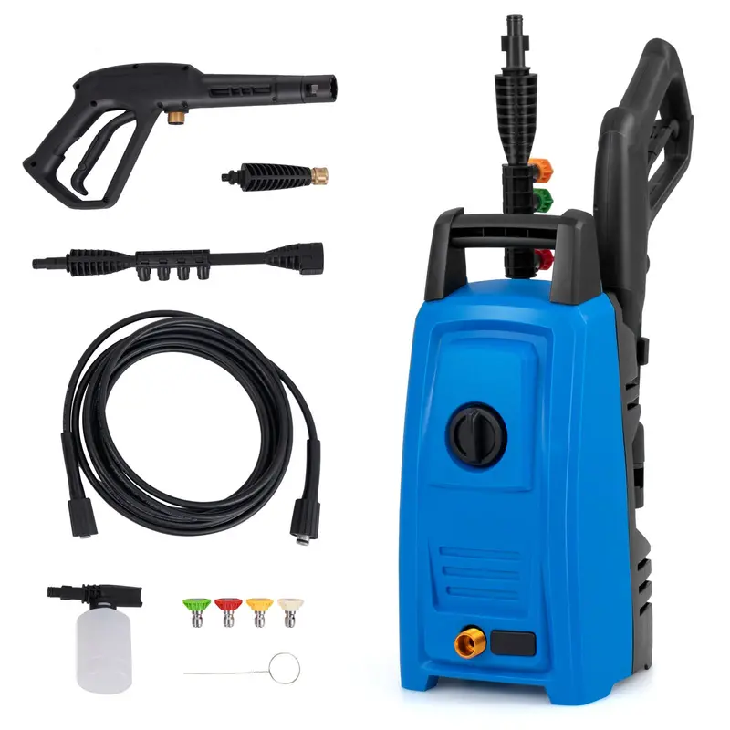 1900 PSI Electric Power Washer – Compact 1.8 GPM High-Pressure Cleaner with 4 Nozzle Tips