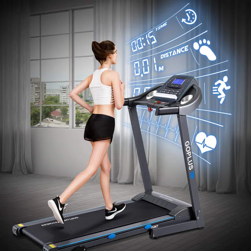 2.25HP Incline-Folding Treadmill – Superfit Electric Fitness Treadmill with Adjustable Slope 2