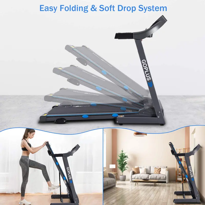 2.25HP Incline-Folding Treadmill – Superfit Electric Fitness Treadmill with Adjustable Slope