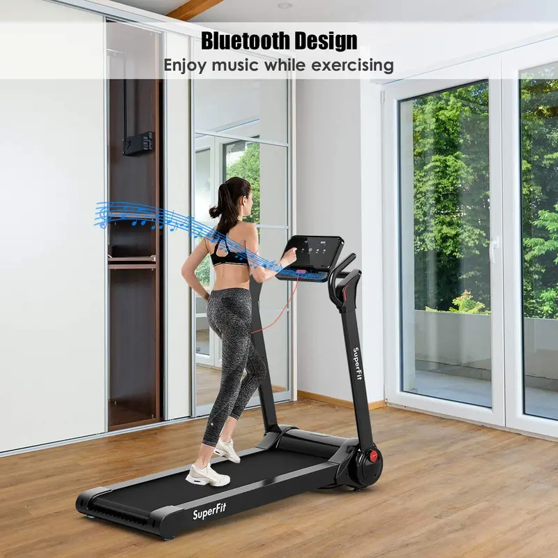 2.25HP Installation-Free Folding Treadmill with 8-Level Shock Absorption