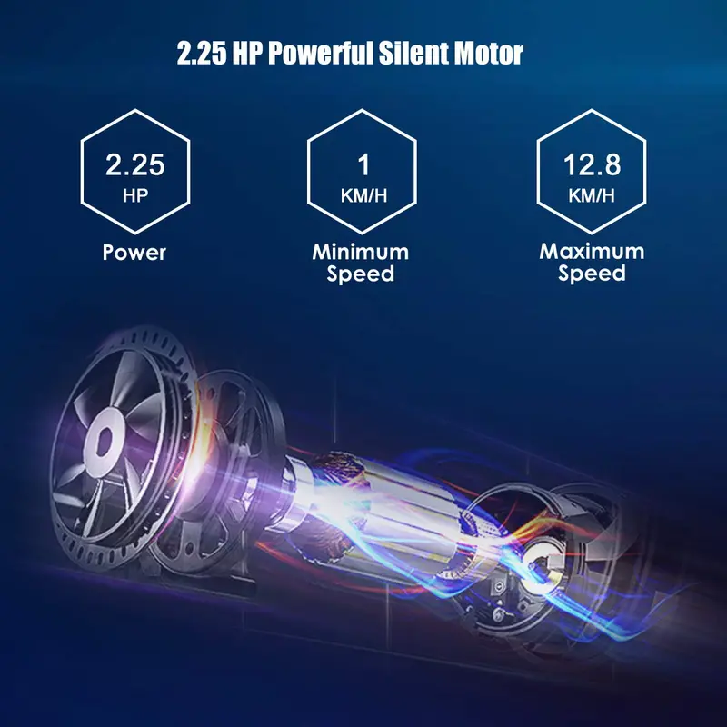 2.25HP Installation-Free Folding Treadmill with 8-Level Shock Absorption