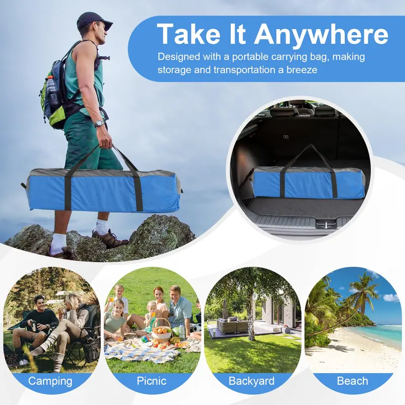 2-3 Person Waterproof Dome Camping Tent with Removable Rainfly and Windproof Design